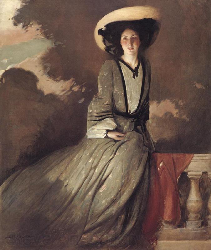 John White Alexander Portrait of Mrs.John White Alexander Norge oil painting art